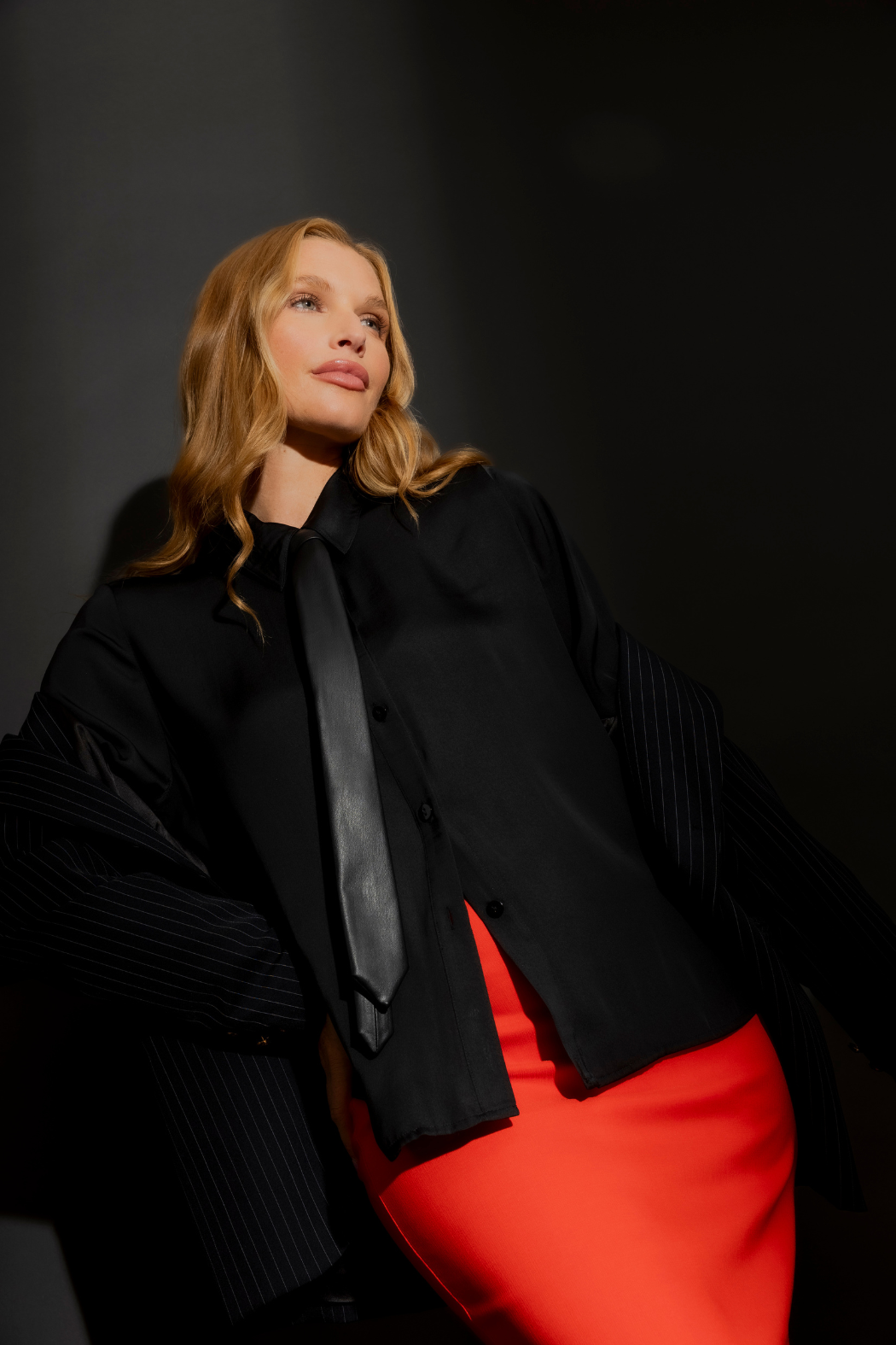 Black Midi Asana Shirt