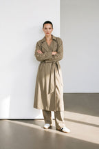 Taupe Lustra Dome Trench
