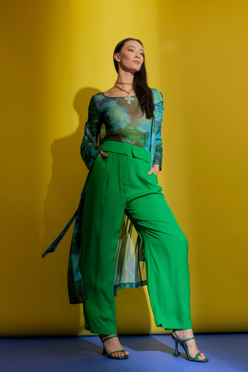 Green Mesh Top