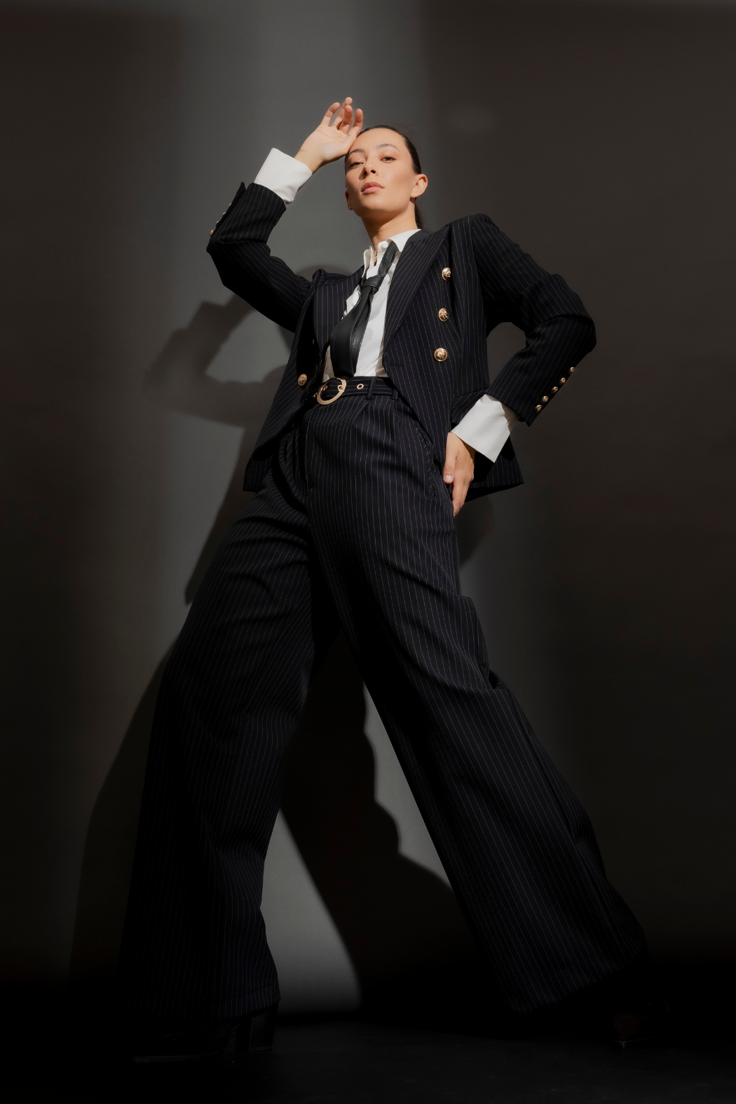 Black Stripe Cleo Pants Black Stripe