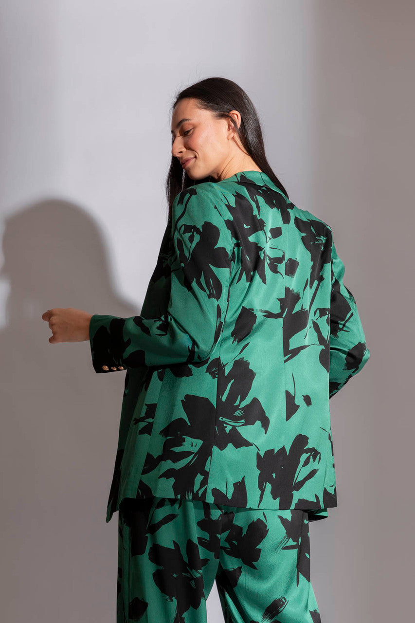 Green/black Summer Blazer