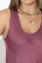 Deep Rose Silky Bias Cami