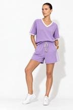 Lilac Washed Cotton Short