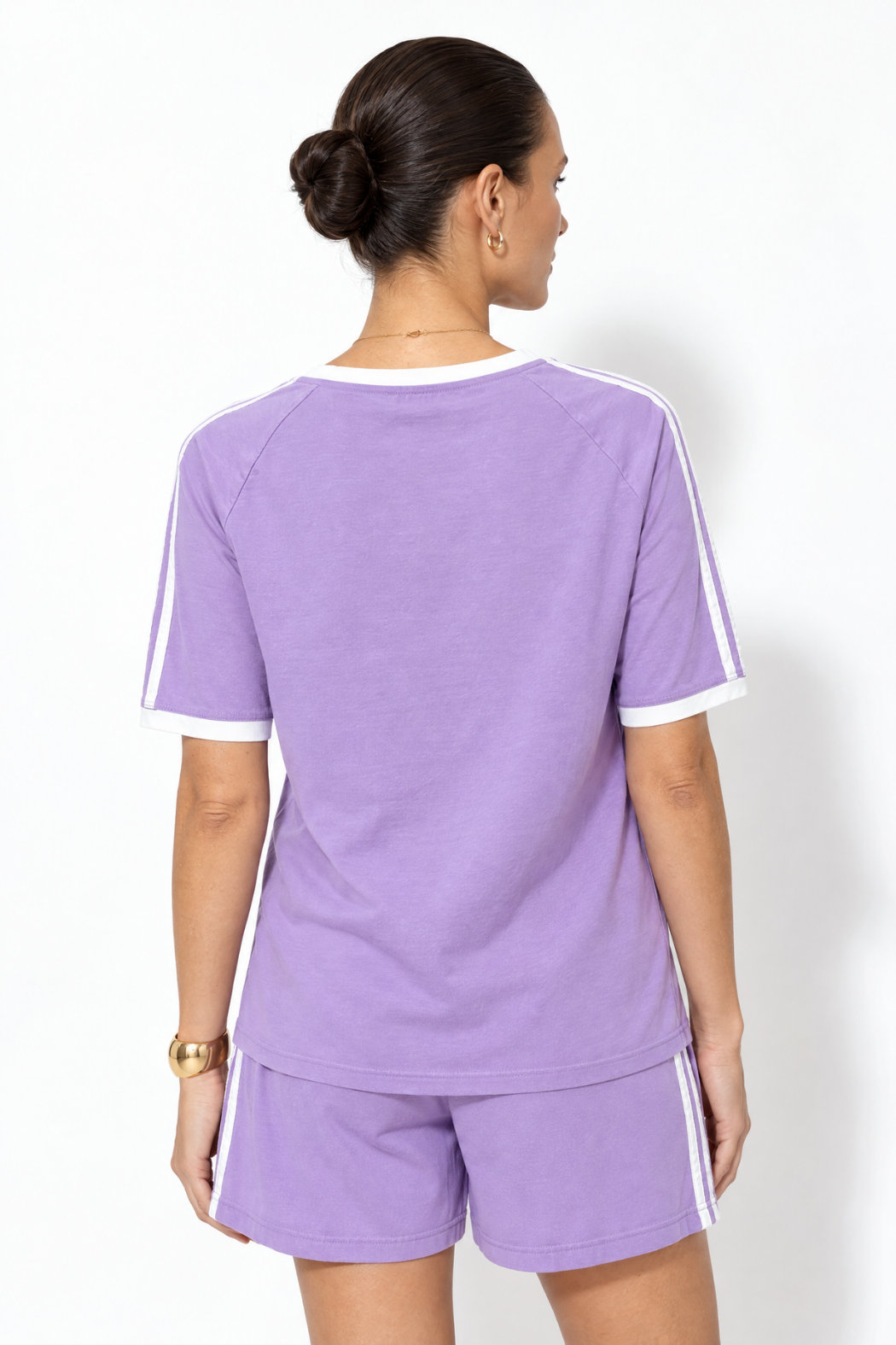 Lilac Washed Cotton Rugby T-Shirt