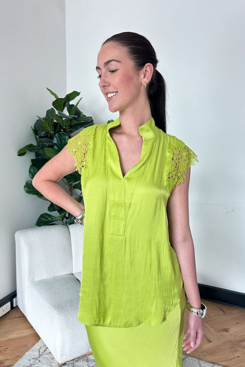 Chartreuse Glow Madrid Blogger Shirt