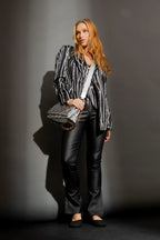 Black Chains Print Blazer Black Chains