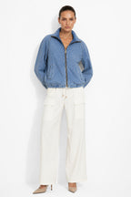 Mid Denim Athleisure Jacket