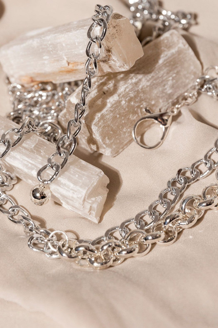 Silver Plated Chain Belt S