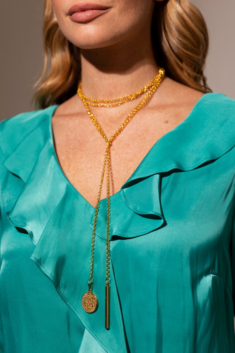 Gold Coin Chain Belt S