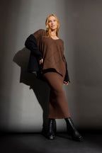 Cocoa Criss-Cross V-Neck Jumper Cocoa S