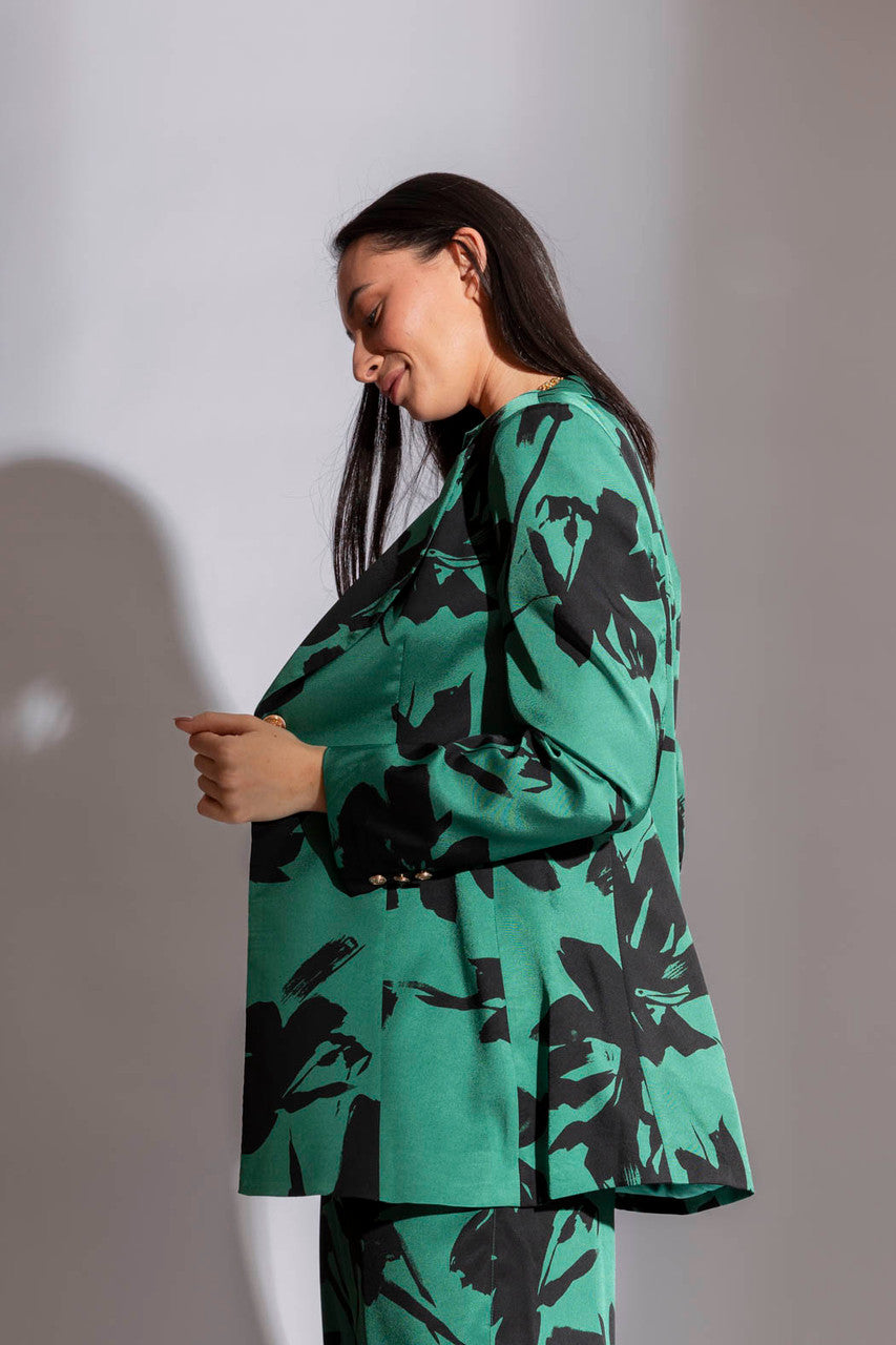 Green/black Summer Blazer
