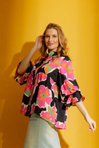 Black Floral Quinn Shirt