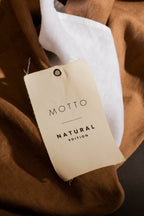 Coffee Luxury Linen Paperbag Pant