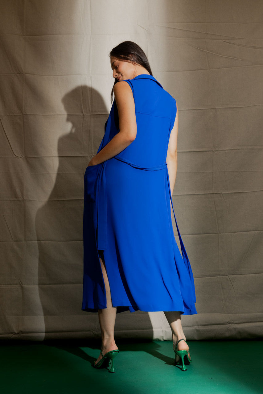 Cobalt Euro Longline Belted Vest