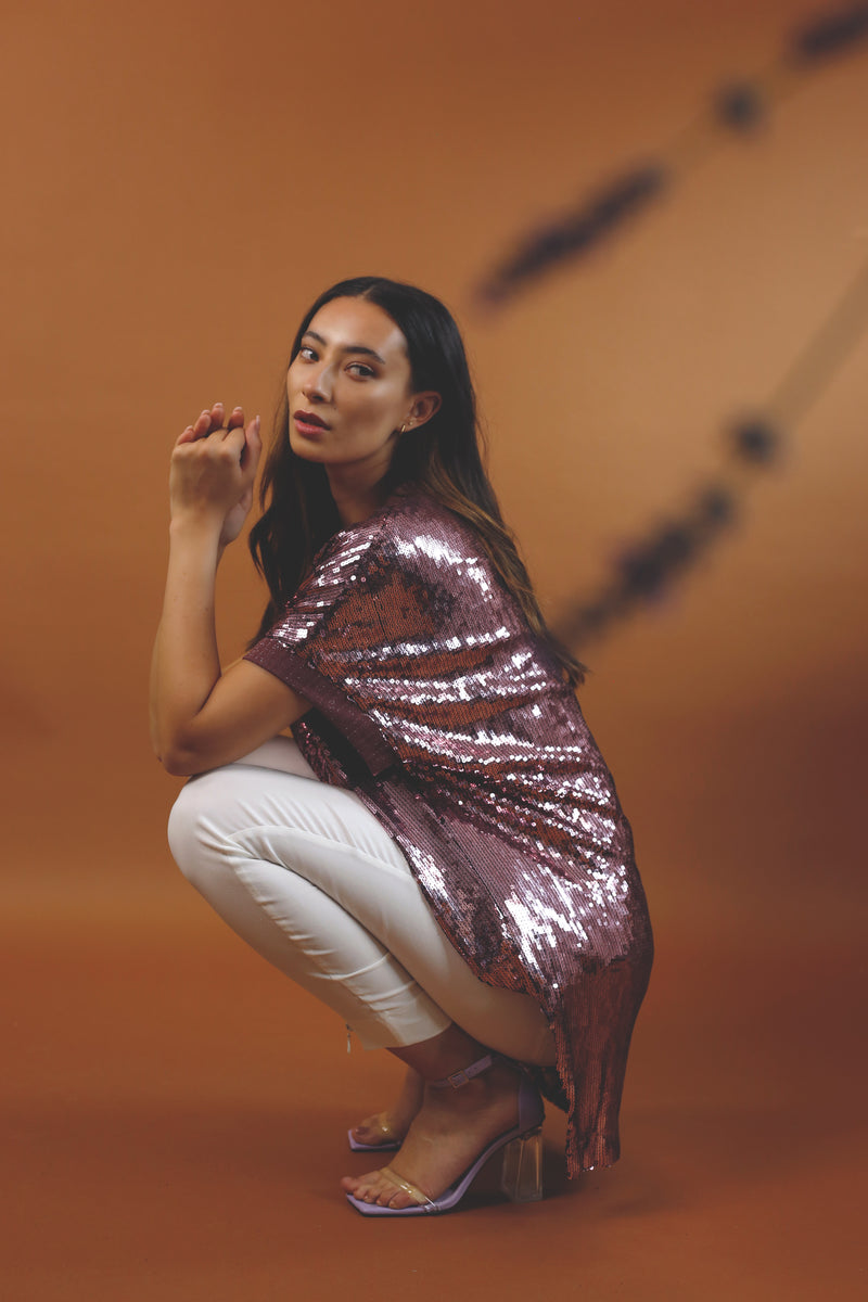 Rose Sequin Maxi Top - SALE