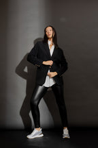 Black Stripe Oversized Blazer Black Stripe