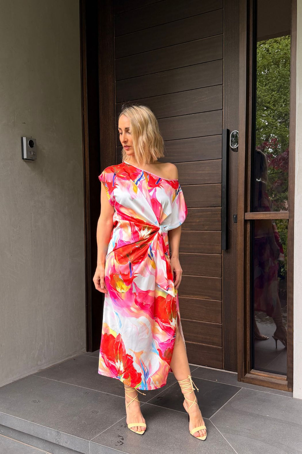 Red Floral Harlow Dress