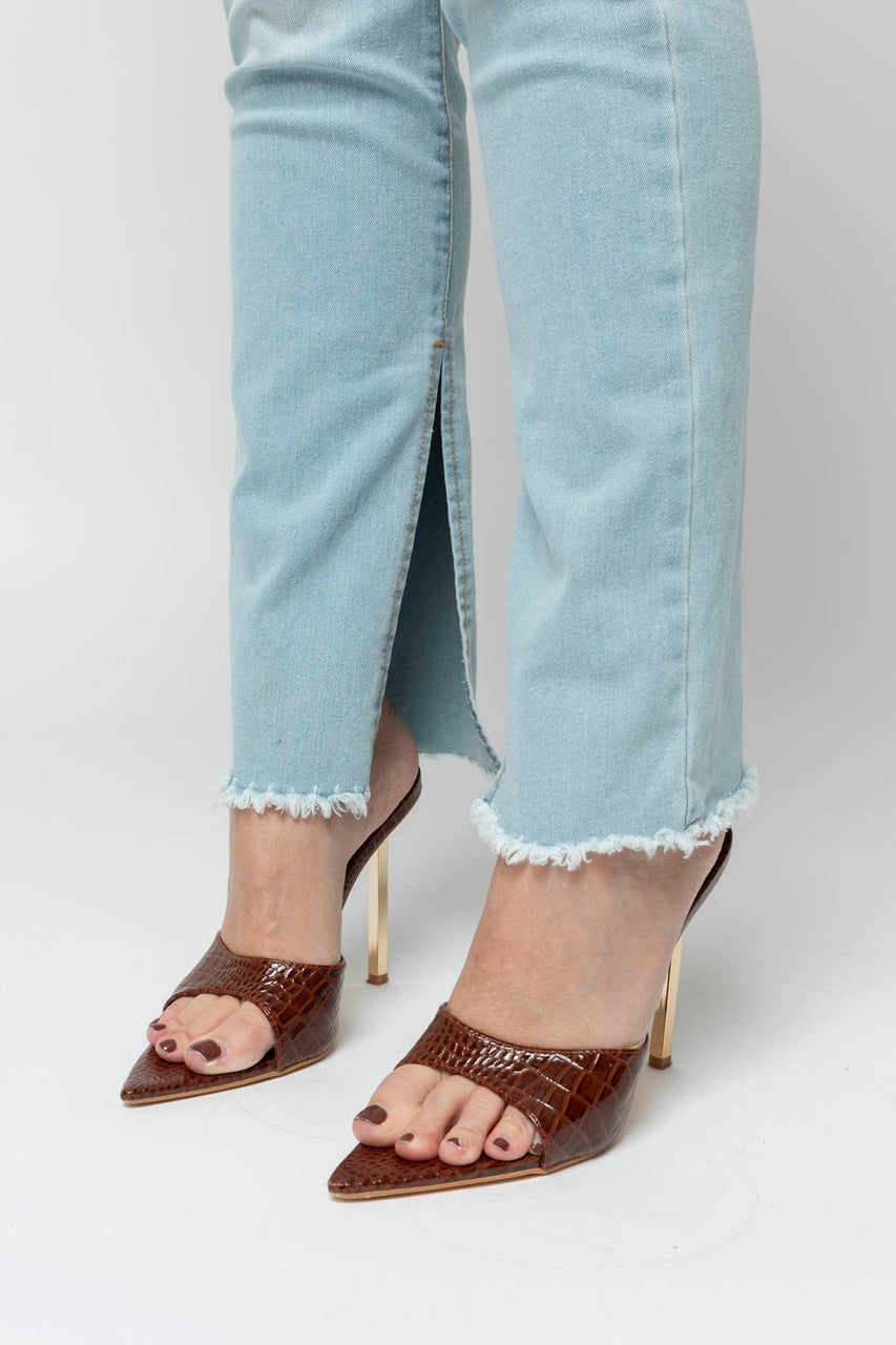 Light Denim Split Jeans