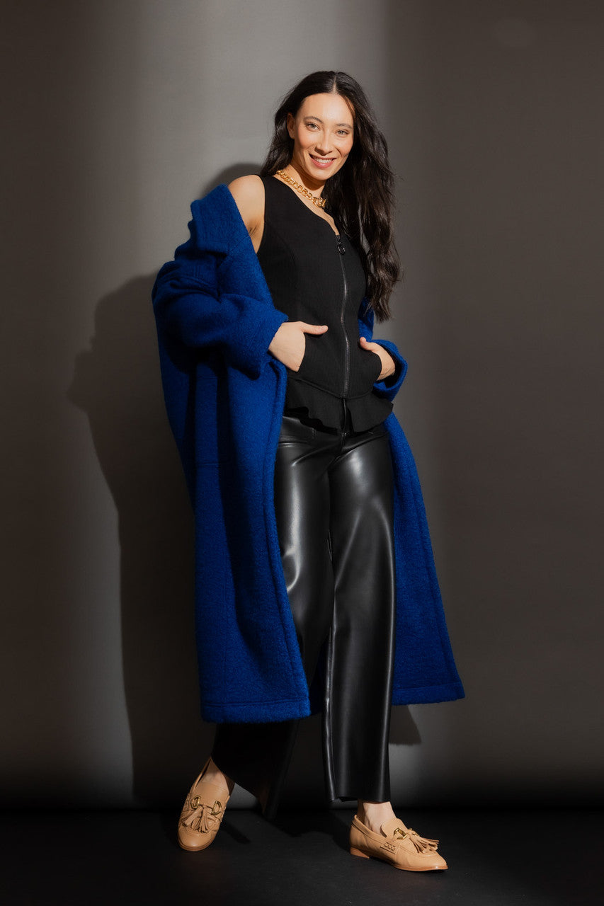 Cobalt Cocoon Coat
