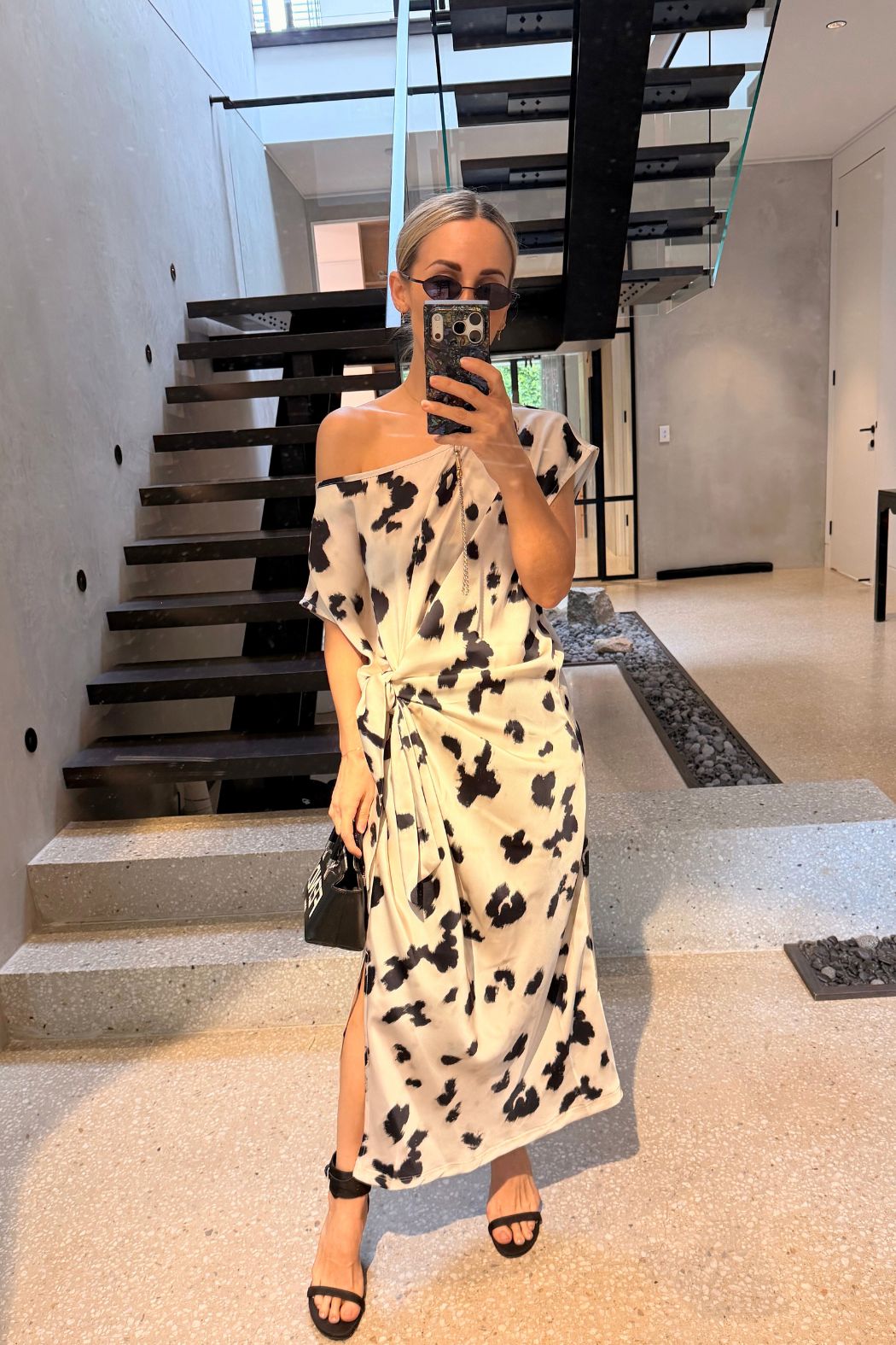 Milk/Black Harlow Dress