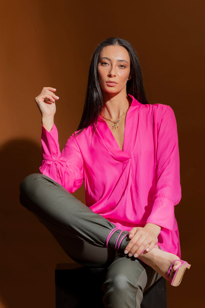 Hot Pink Blogger Shirt