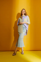 Lime/Lilac Patchwork Shirt