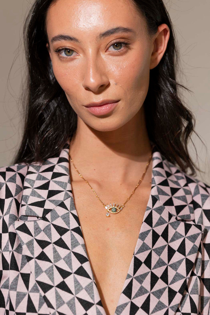 Gold Evil Eye Necklace