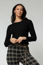 Black Sparkle Crew Top