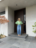 Green Milan Fluted Blogger Shirt
