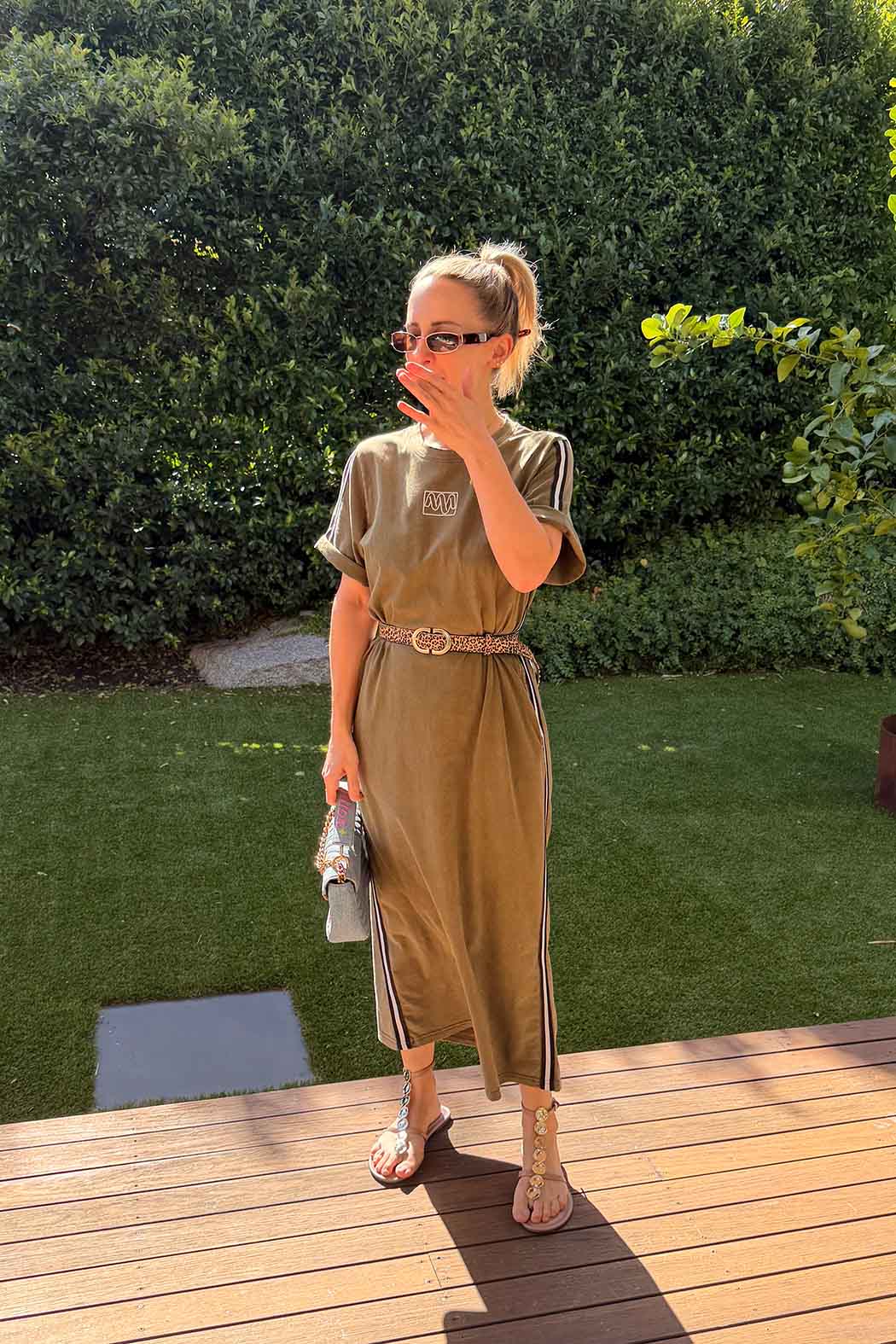 Khaki Washed Cotton Sport Dress