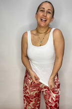 Ivory Jersey Double Layer Cami