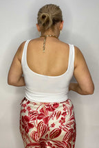 Ivory Jersey Double Layer Cami