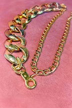 Gold Resin Chain Belt O/S