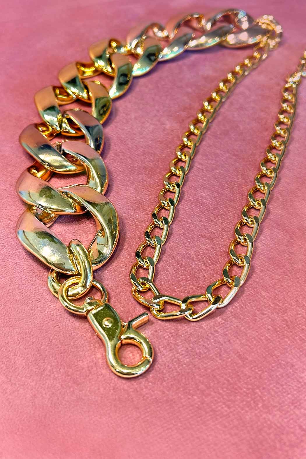 Gold Resin Chain Belt O/S