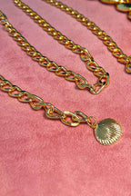 Gold Resin Chain Belt O/S