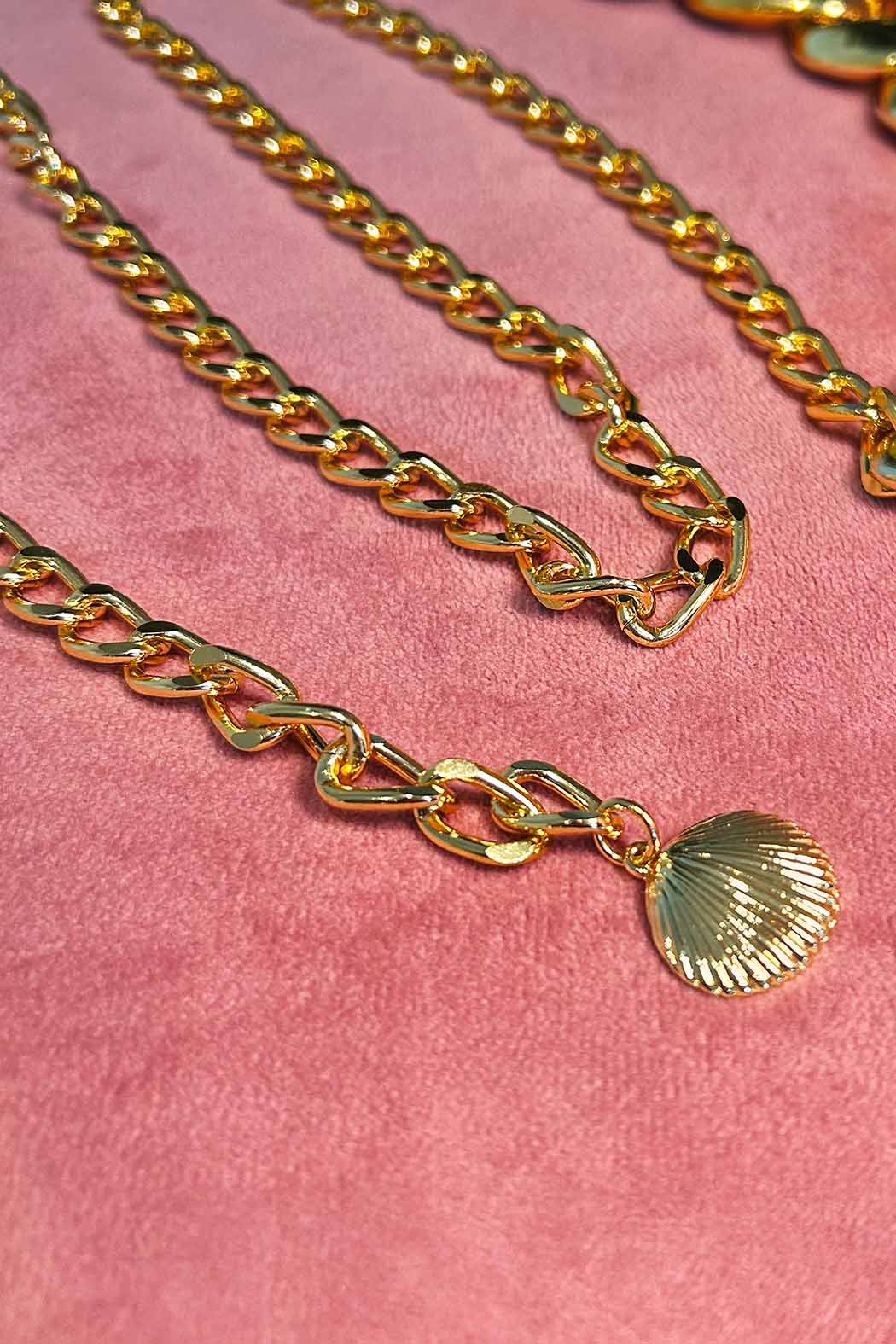 Gold Resin Chain Belt O/S