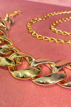 Gold Resin Chain Belt O/S