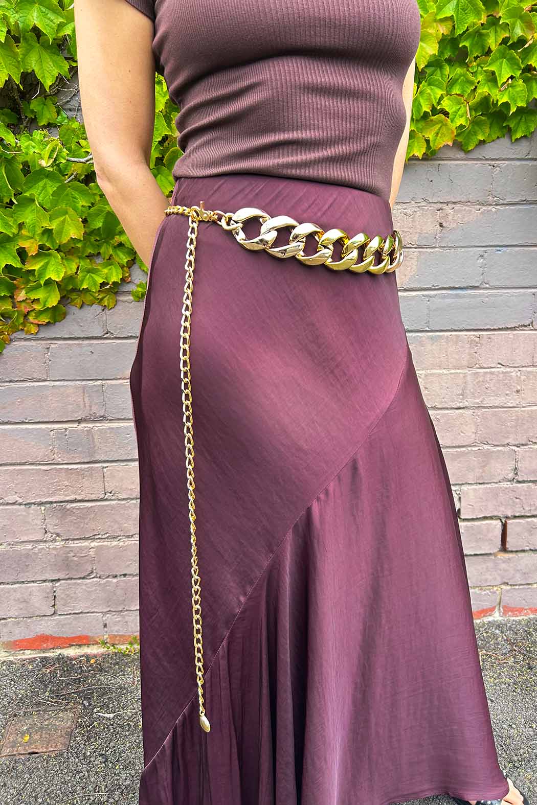 Gold Resin Chain Belt