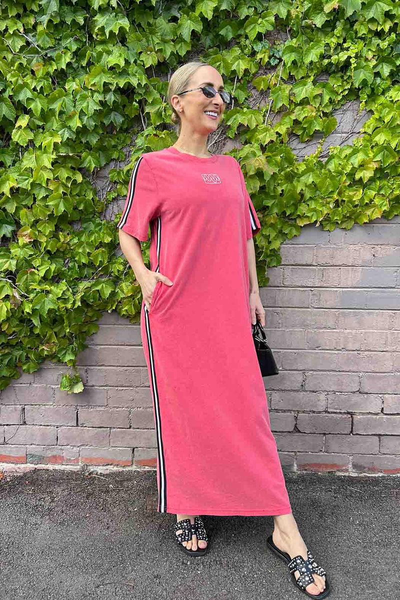 Red Washed Cotton Sport Dress