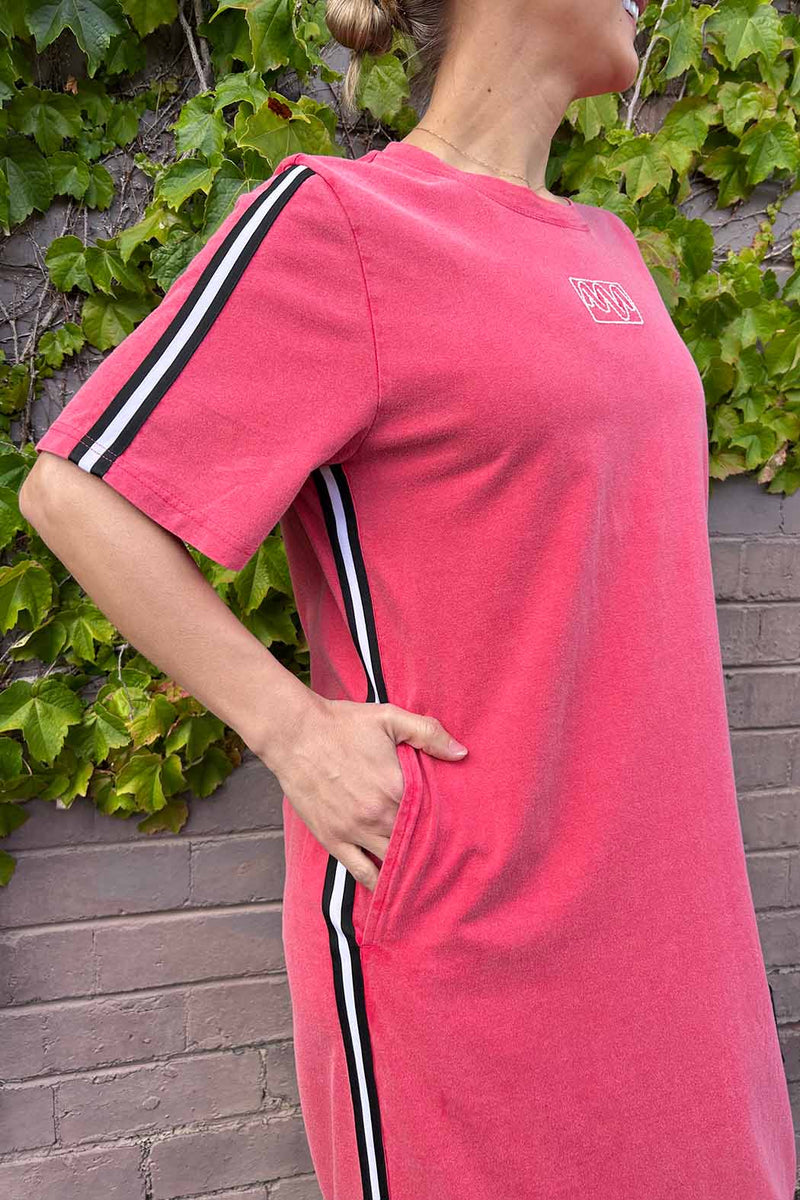 Red Washed Cotton Sport Dress