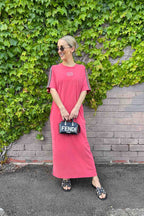 Red Washed Cotton Sport Dress