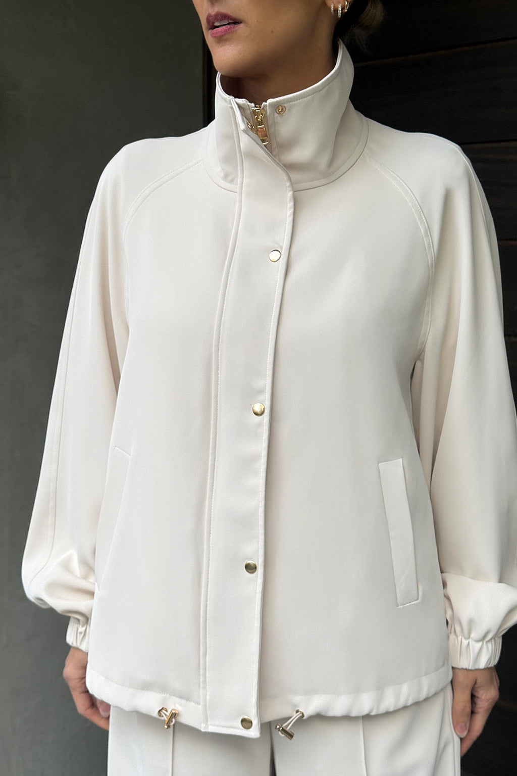 Beige Euro Athleisure Jacket