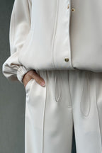 Beige Euro Athleisure Jacket