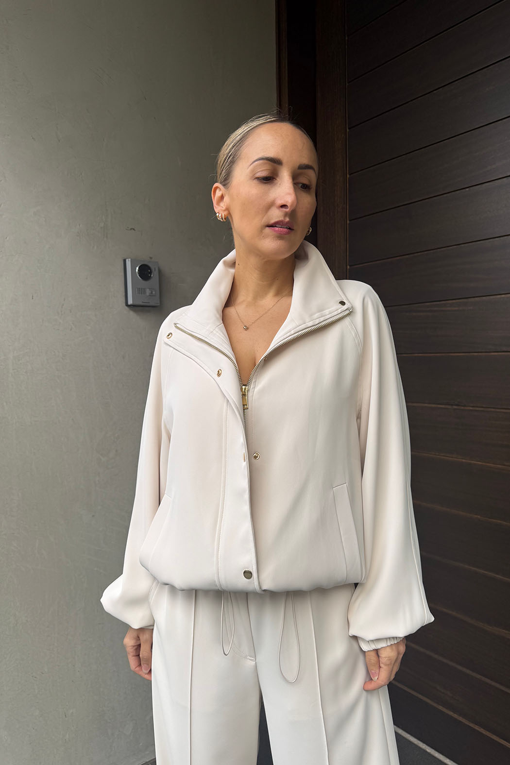 Beige Euro Athleisure Jacket