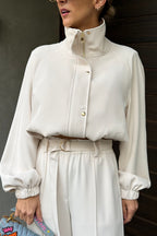 Beige Euro Athleisure Jacket