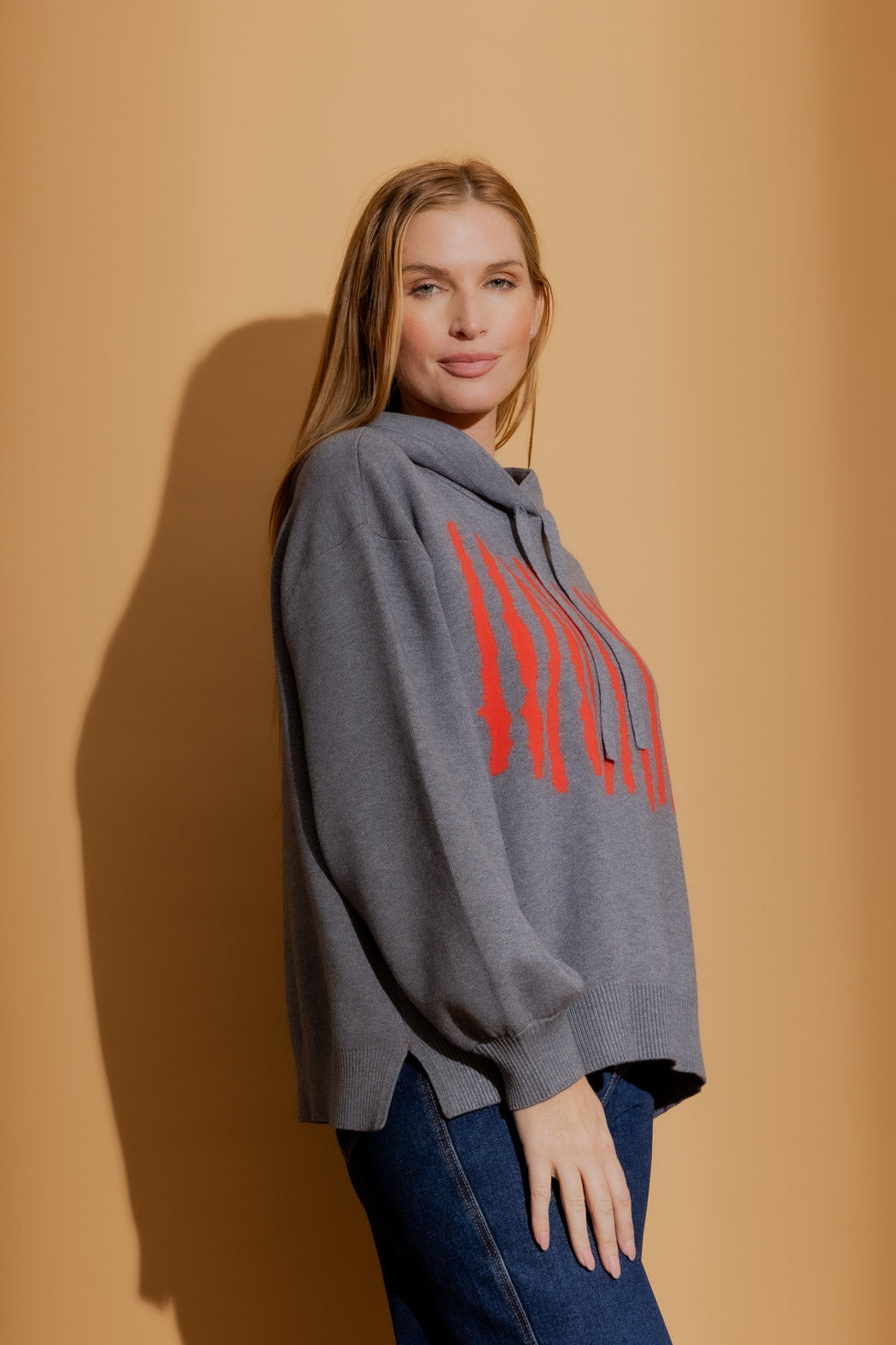 Charcoal Lines Hoodie Charcoal S