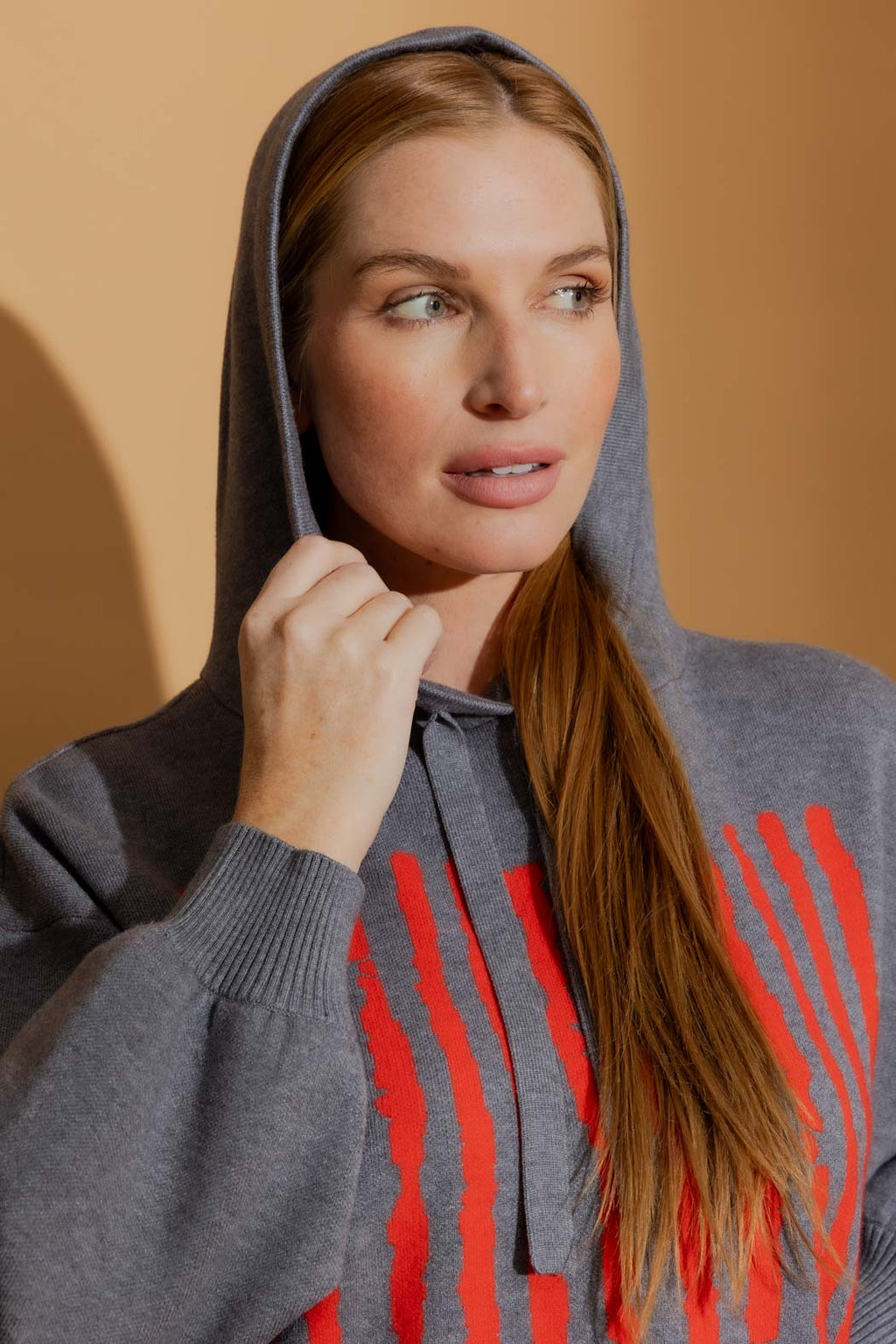 Charcoal Lines Hoodie Charcoal S