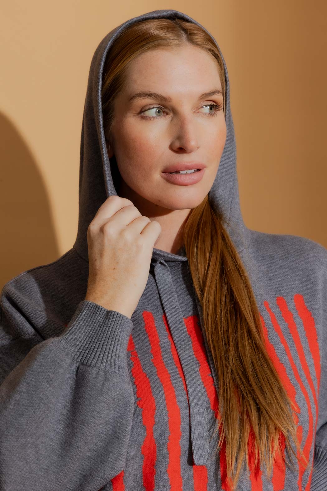 Charcoal Lines Hoodie Charcoal S