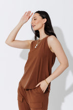 Brown Tencel Flippy Cami