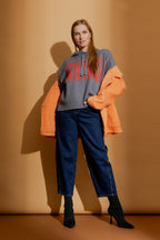 Charcoal Lines Hoodie Charcoal S